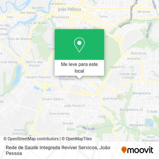 Rede de Saúde Integrada Reviver Servicos mapa