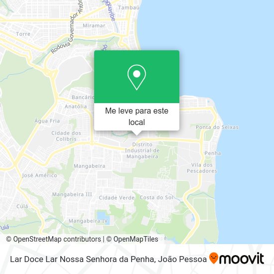 Lar Doce Lar Nossa Senhora da Penha mapa