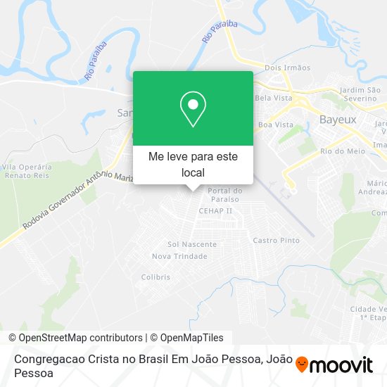 Congregacao Crista no Brasil Em João Pessoa mapa