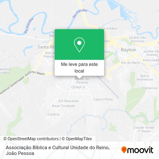 Associação Biblica e Cultural Unidade do Reino mapa