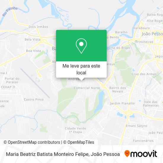 Maria Beatriz Batista Monteiro Felipe mapa