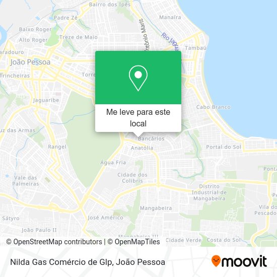 Nilda Gas Comércio de Glp mapa