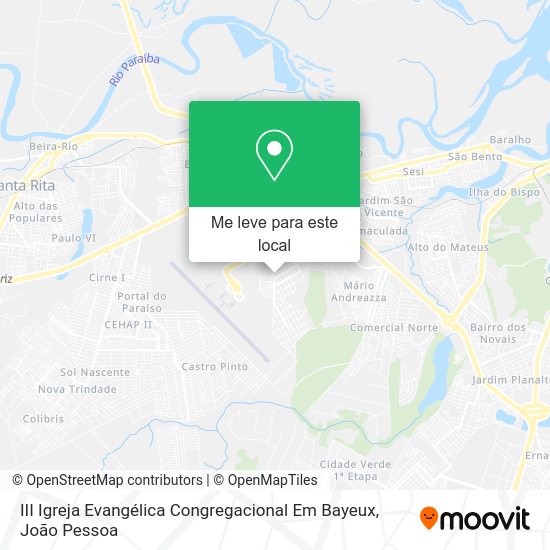 III Igreja Evangélica Congregacional Em Bayeux mapa