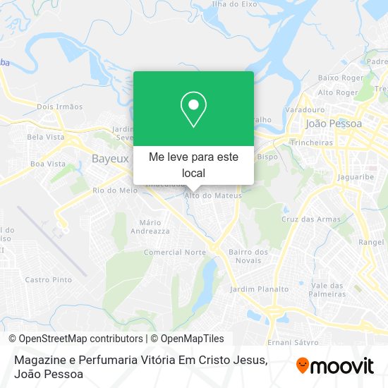 Magazine e Perfumaria Vitória Em Cristo Jesus mapa