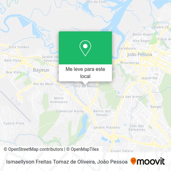 Ismaellyson Freitas Tomaz de Oliveira mapa