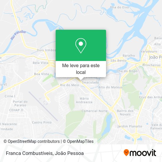 Franca Combustíveis mapa