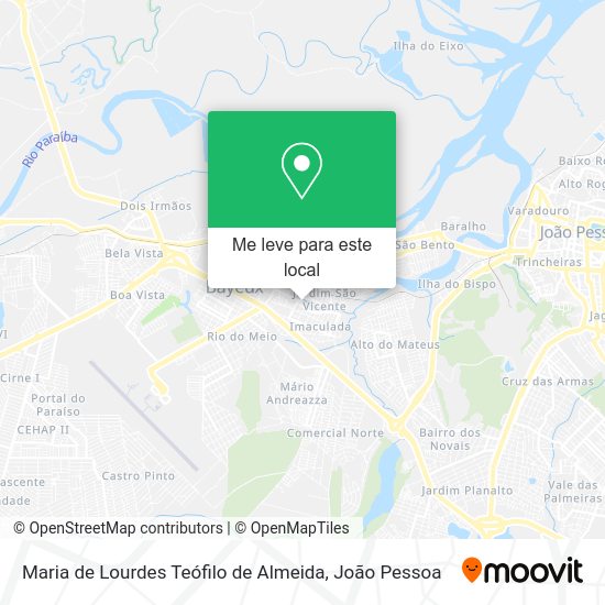 Maria de Lourdes Teófilo de Almeida mapa