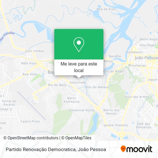 Partido Renovação Democratica mapa