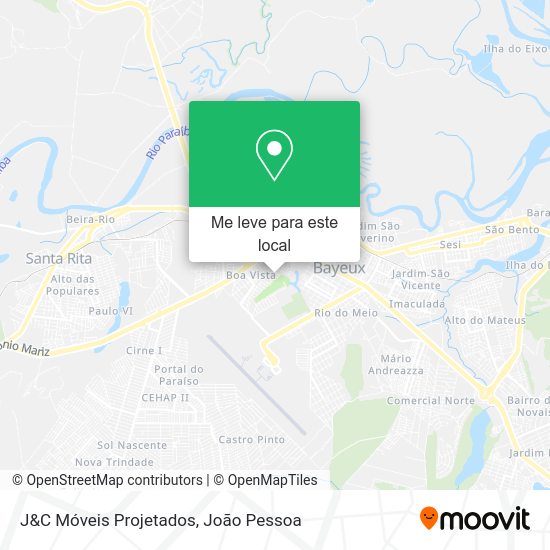 J&C Móveis Projetados mapa