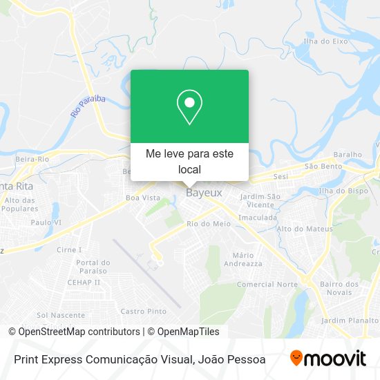 Print Express Comunicação Visual mapa