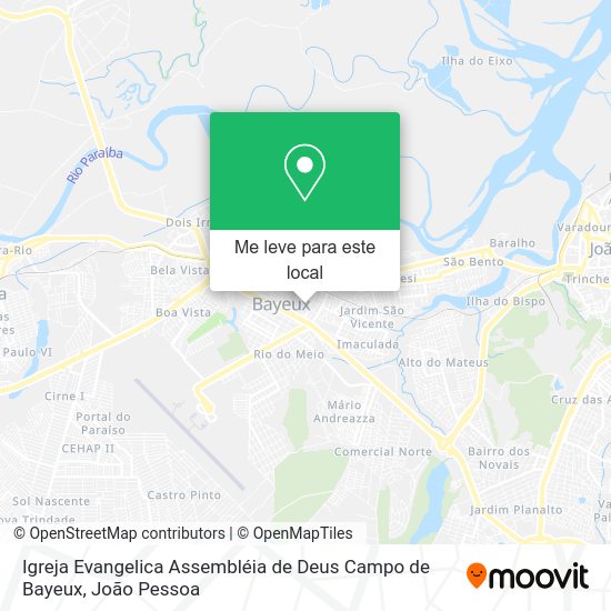 Igreja Evangelica Assembléia de Deus Campo de Bayeux mapa