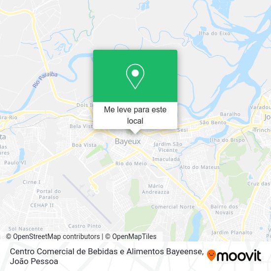 Centro Comercial de Bebidas e Alimentos Bayeense mapa