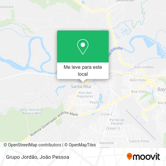 Grupo Jordão mapa