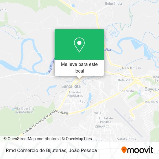 Rmd Comércio de Bijuterias mapa