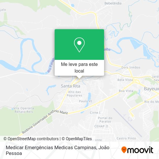 Medicar Emergências Medicas Campinas mapa