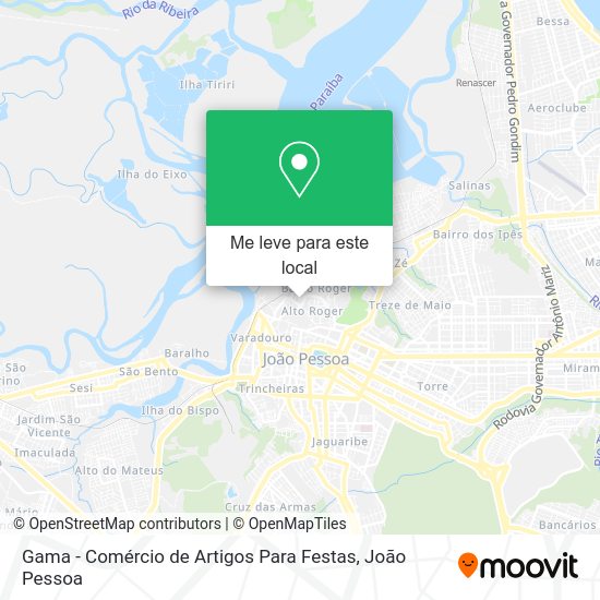 Gama - Comércio de Artigos Para Festas mapa