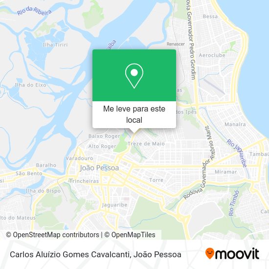 Carlos Aluízio Gomes Cavalcanti mapa