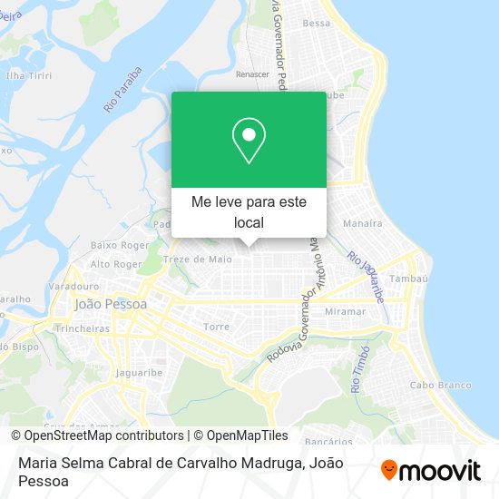 Maria Selma Cabral de Carvalho Madruga mapa