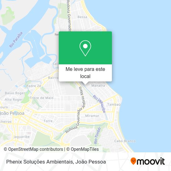Phenix Soluções Ambientais mapa