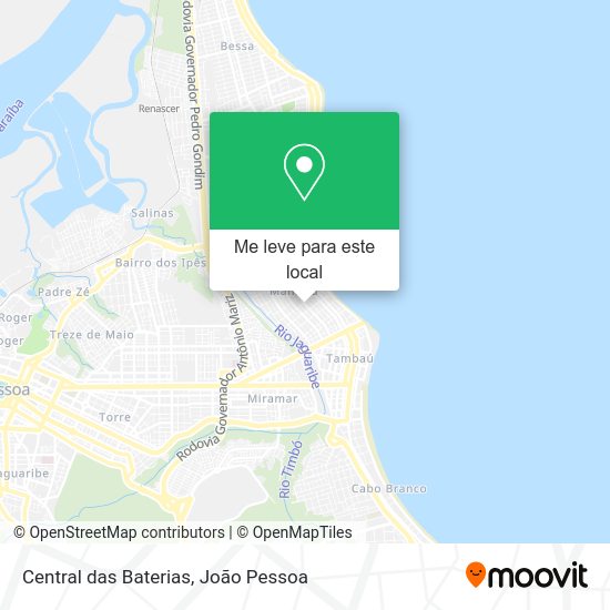 Central das Baterias mapa