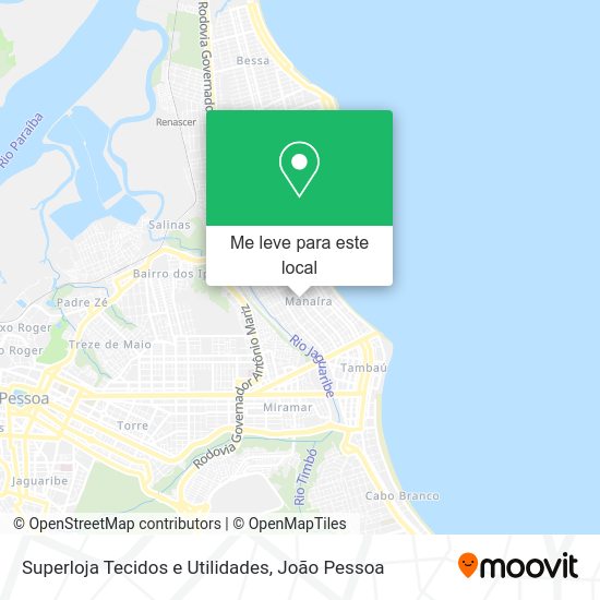 Superloja Tecidos e Utilidades mapa