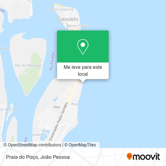 Praia do Poço mapa