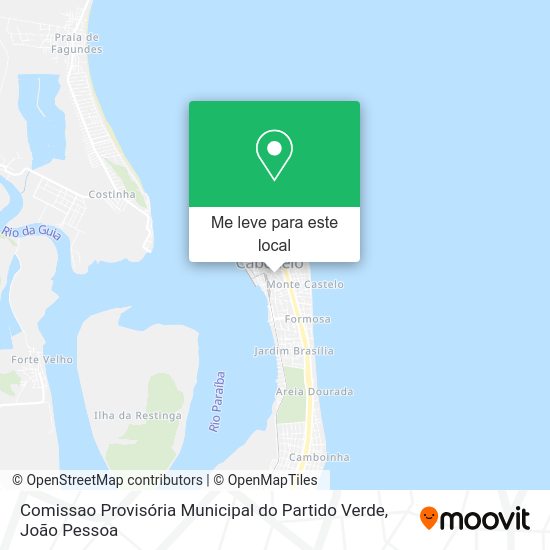 Comissao Provisória Municipal do Partido Verde mapa