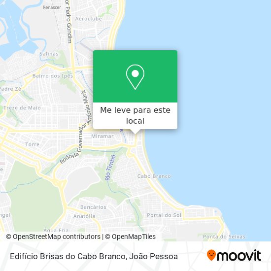 Edifício Brisas do Cabo Branco mapa