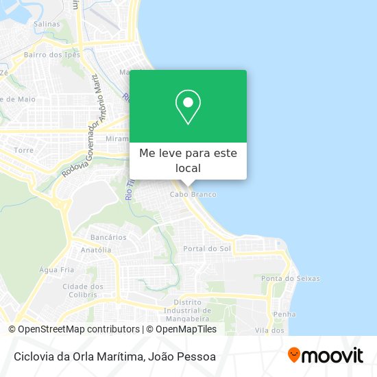 Ciclovia da Orla Marítima mapa