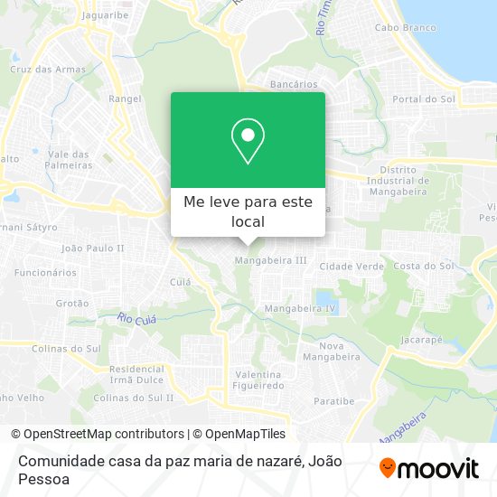 Comunidade casa da paz maria de nazaré mapa