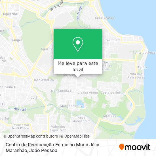 Centro de Reeducação Feminino Maria Júlia Maranhão mapa