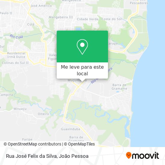 Rua José Felix da Silva mapa