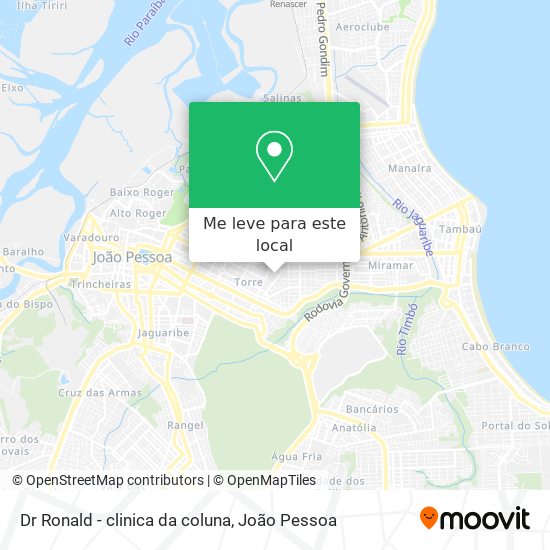 Dr Ronald - clinica da coluna mapa