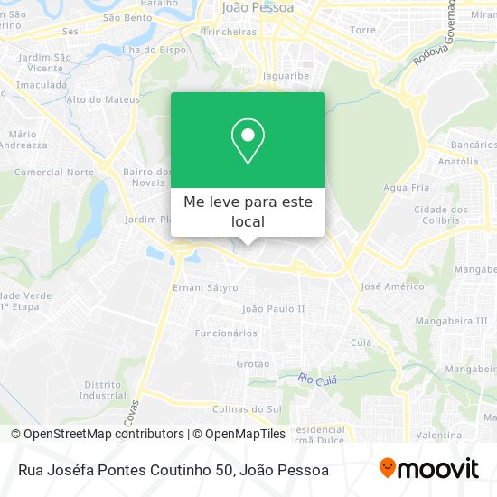 Rua Joséfa Pontes Coutinho 50 mapa