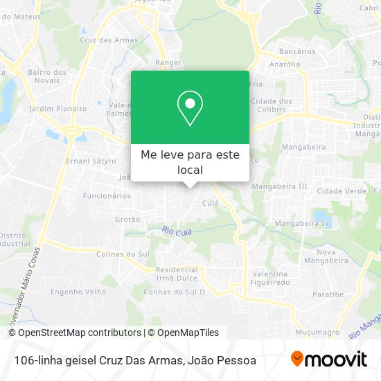106-linha geisel Cruz Das Armas mapa