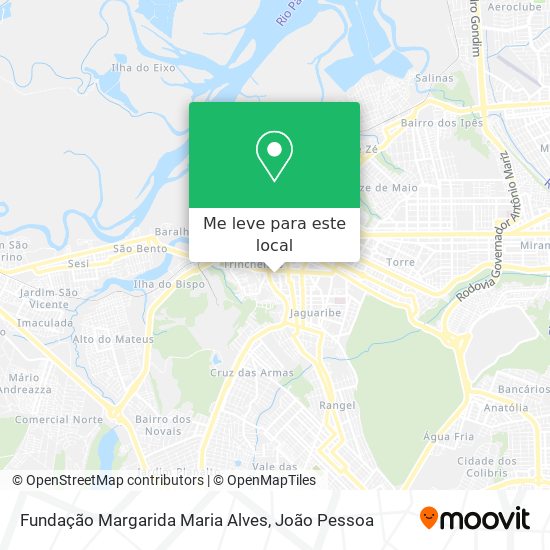 Fundação Margarida Maria Alves mapa