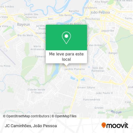 JC Caminhões mapa
