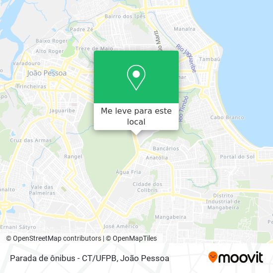 Parada de ônibus - CT/UFPB mapa