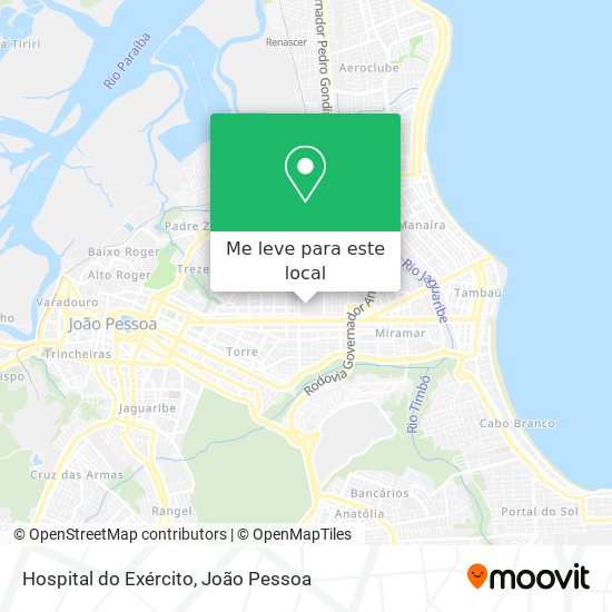 Hospital do Exército mapa