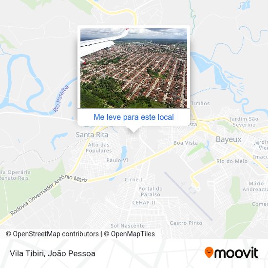 Vila Tibiri mapa