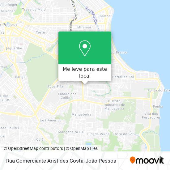 Rua Comerciante Aristídes Costa mapa