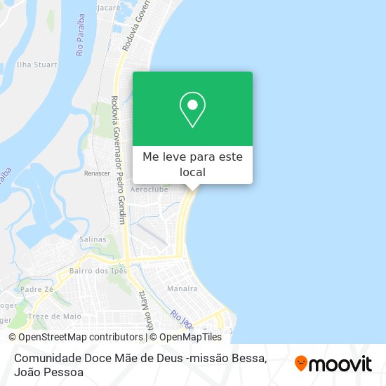 Comunidade Doce  Mãe de Deus -missão Bessa mapa