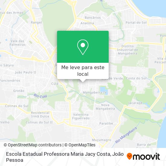 Escola Estadual Professora Maria Jacy Costa mapa