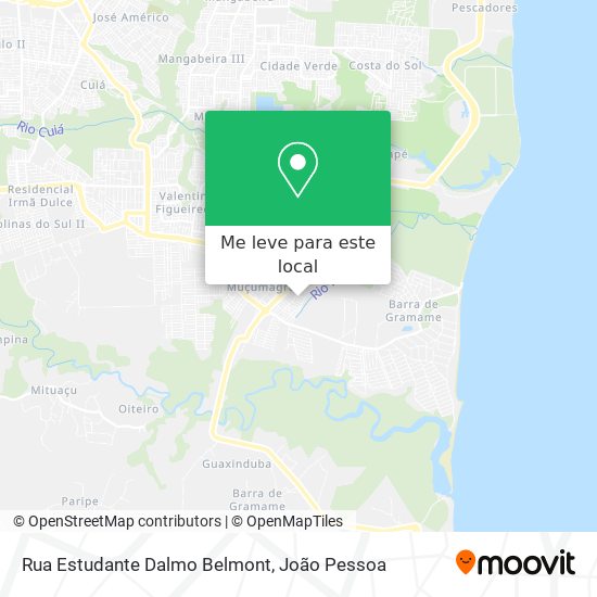 Rua Estudante Dalmo Belmont mapa