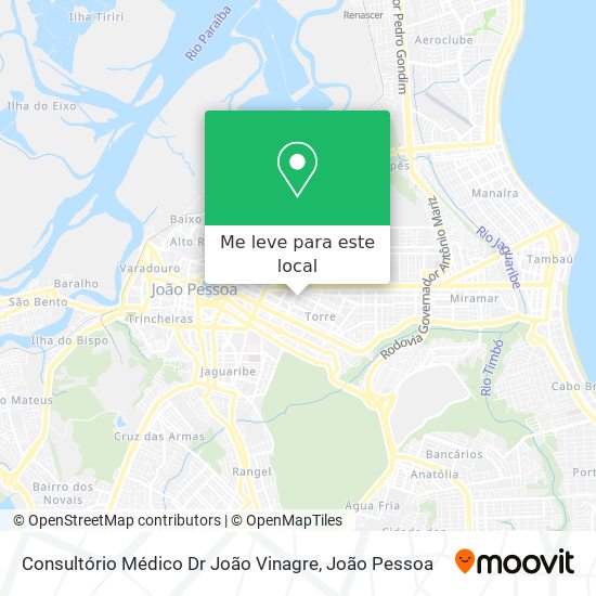 Consultório Médico Dr João Vinagre mapa