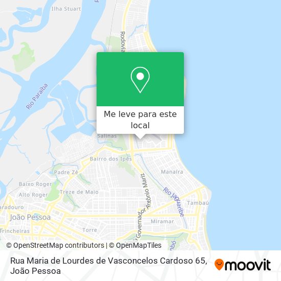 Rua Maria de Lourdes de Vasconcelos Cardoso 65 mapa