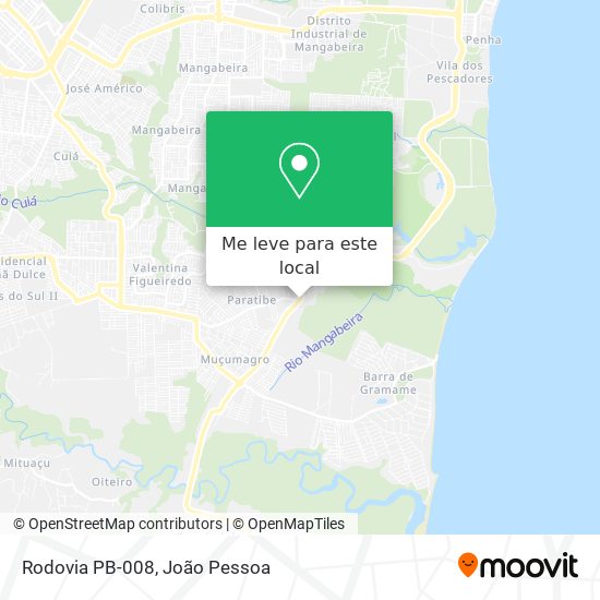 Rodovia PB-008 mapa