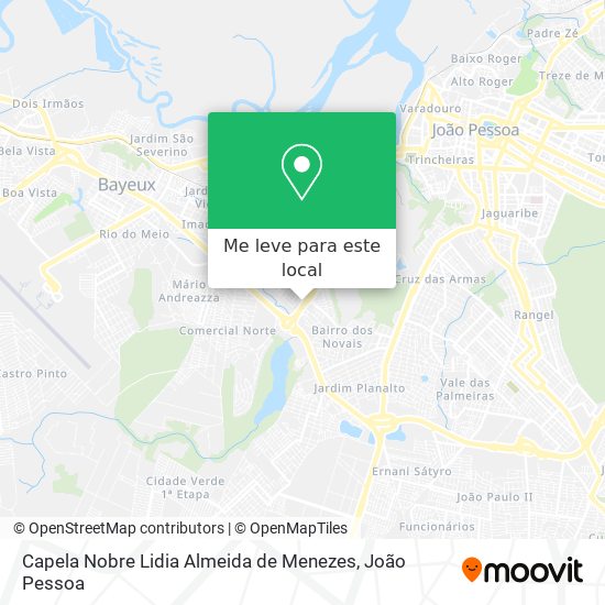 Capela Nobre Lidia Almeida de Menezes mapa