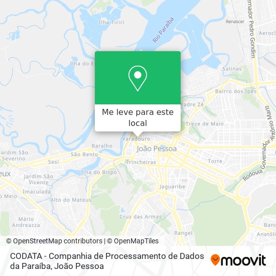 CODATA -  Companhia de Processamento de Dados da Paraíba mapa