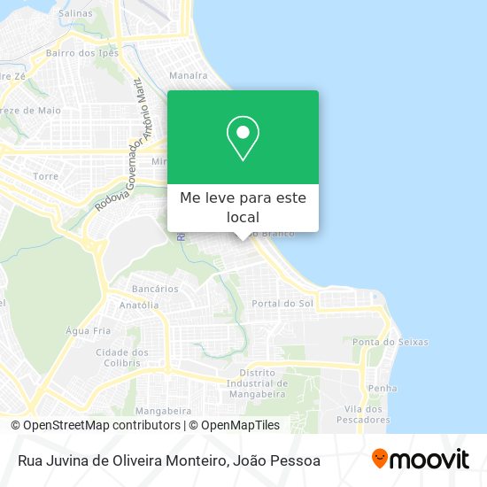 Rua Juvina de Oliveira Monteiro mapa
